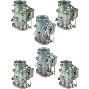 Set of 6 9 Super 7® 3-Bolt 2-Barrel Carburetors, Plain Finish