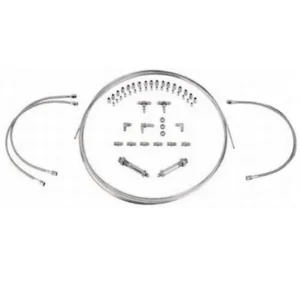 Stainless Steel -3AN Brake Line, 3 Each Braided Hose Kit