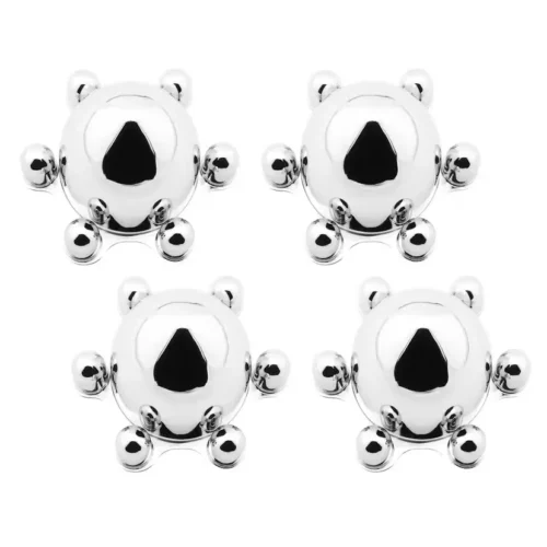 Chrome 6 Lug Spider Hubcaps