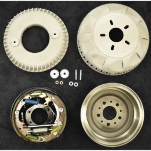 JHRS 307-009 Kinmont Rear Drum Brakes, 5X4.5, Cast Finish