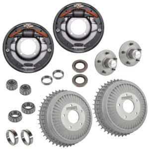 Aluminum Buick Front Brake Drum Kit, 12x2, 45-Fin, Plates/Hubs