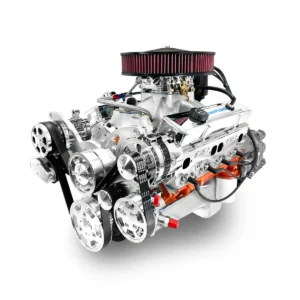GM Small Block Compatible 454 c.i. Engine and TKX Manual Transmission - 563 Horsepower - Standard Edition Builder Series with Polished Pulley Kit - Carbureted