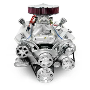 GM Big Block Compatible 598 c.i. Engine and 4L80E Automatic Transmission - 741 Horsepower - Standard Edition Builder Series with Black Pulley Kit - Carbureted