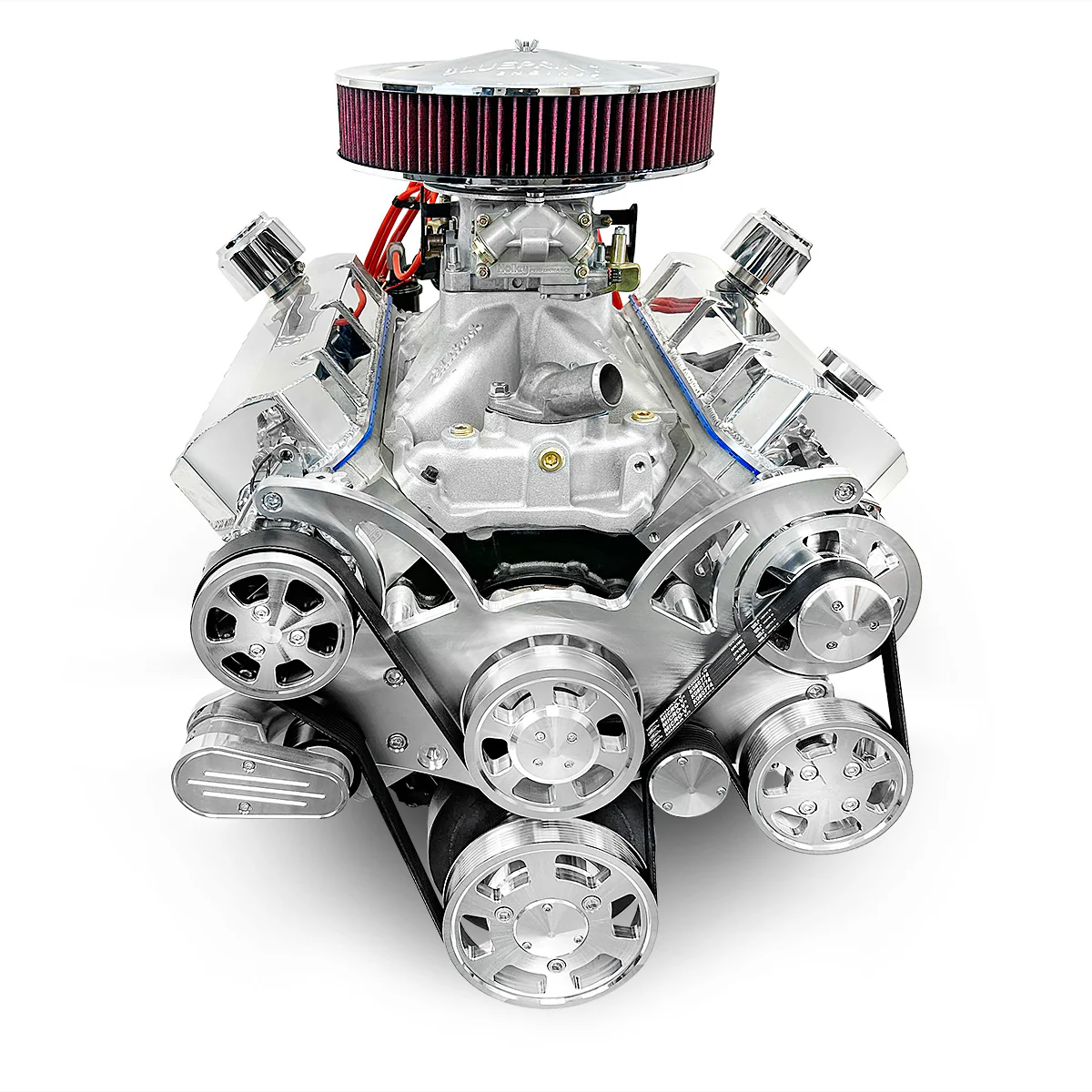 GM Big Block Compatible 598 c.i. Engine and 4L80E Automatic Transmission - 741 Horsepower - Standard Edition Builder Series with Black Pulley Kit - Carbureted