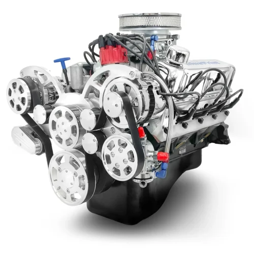 Ford Small Block Compatible 347 c.i. Engine – 415 Horsepower – Deluxe Dressed with Polished Pulley Kit – Fuel Injected