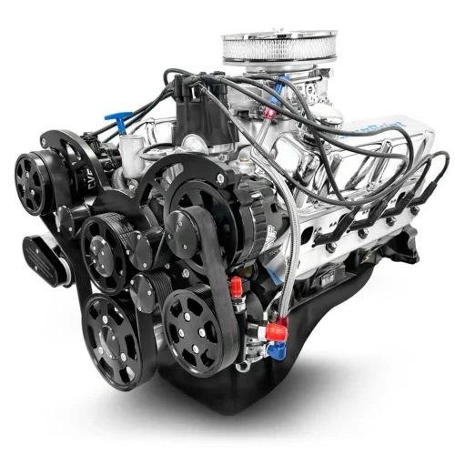 Ford Small Block Compatible 302 c.i. Engine – 361 Horsepower – Deluxe Dressed with Black Pulley Kit – Carbureted