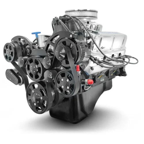 Ford Small Block Compatible 302 c.i. Engine – 361 Horsepower – Deluxe Dressed with Black Pulley Kit – Fuel Injected