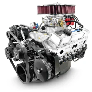 GM Small Block Compatible 383 c.i. Engine - 436 Horsepower - Deluxe Dressed with Black Pulley Kit - Carbureted