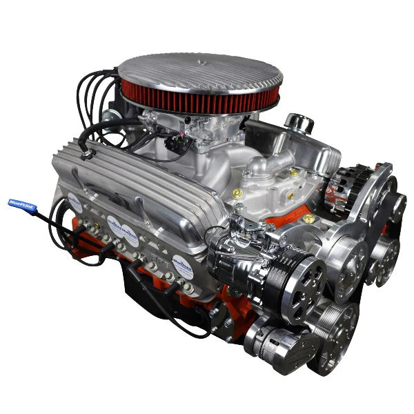 GM Small Block Compatible 383 c.i. Low Profile Engine - 436 Horsepower - Deluxe Dressed with Polished Pulley Kit - Fuel Injected - Image 3