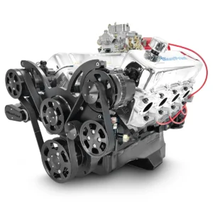 GM Big Block Compatible 454 c.i. Engine - 460 Horsepower - Deluxe Dressed with Black Pulley Kit - Carbureted
