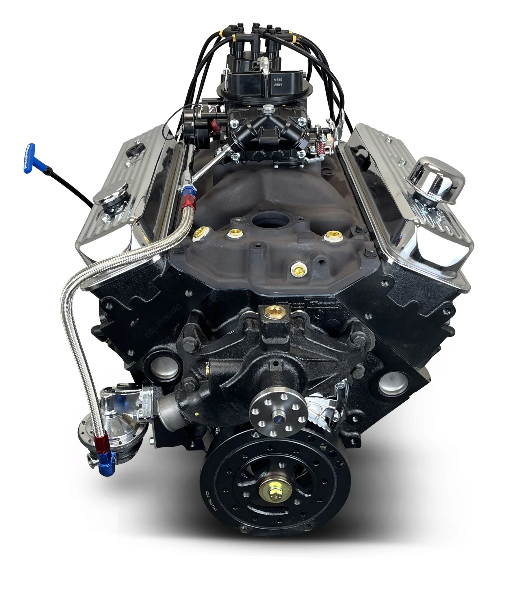 GM Marine Small Block Compatible 383 c.i. Engine - 405 Horsepower - Base Dressed - Carbureted - Image 3