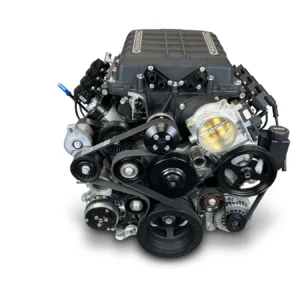 GM LS Compatible BPE Block 376 c.i. ProSeries Engine - 700 HP - Deluxe Dressed - Supercharged with Black Pulley Kit