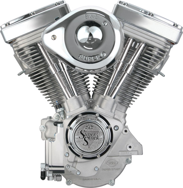 S&S Cycle V80 V Series Natural Finish Engine with Super E Carb