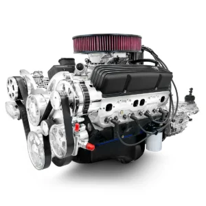 GM Small Block Compatible 400 c.i. Engine and 700R4 Automatic Transmission - 500 Horsepower - Standard Edition Builder Series with Polished Pulley Kit - Carbureted